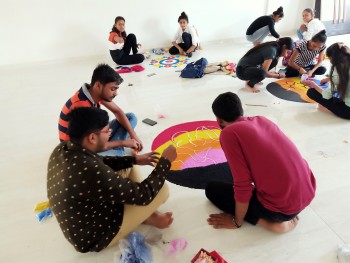 rangoli competition at Creative Multimedia Institute