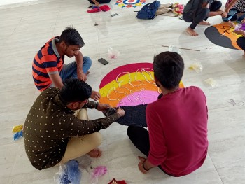 rangoli competition at Creative Multimedia Institute