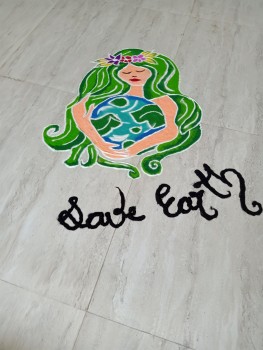 rangoli competition at Creative Multimedia Institute