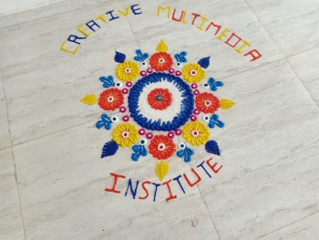 rangoli competition at Creative Multimedia Institute