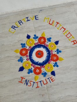 rangoli competition at Creative Multimedia Institute