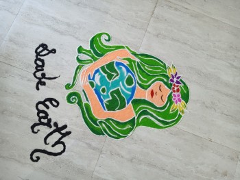 rangoli competition at Creative Multimedia Institute